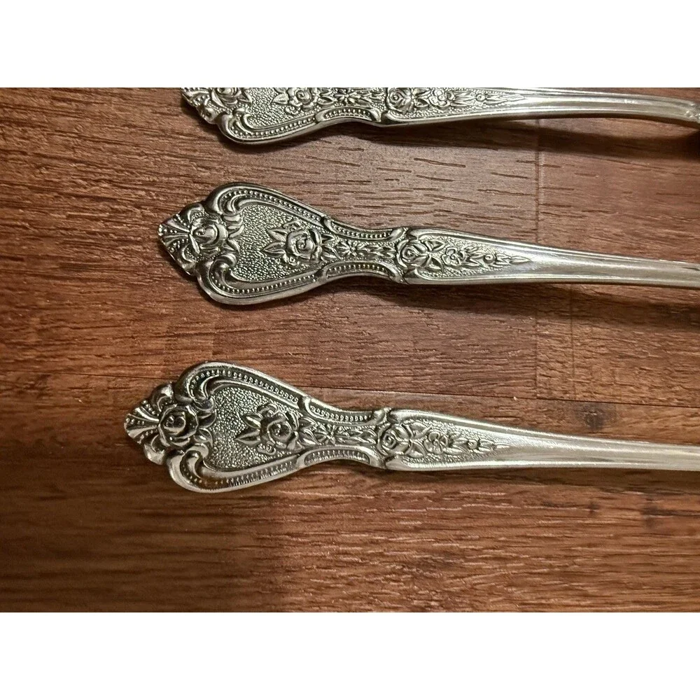NORMANDY Stainless Japan Vintage Floral Roses Replacements Fork Spoon Knife Lot